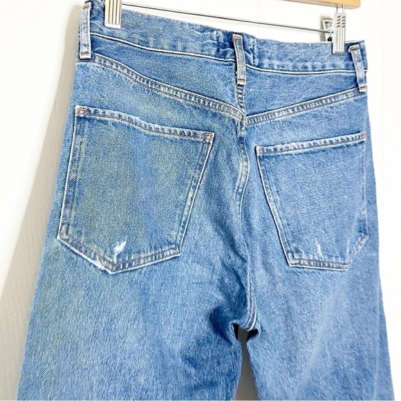 Agolde Jeans Jamie High Rise Classic Distressed Jeans in Angst 26 - Picture 13 of 14